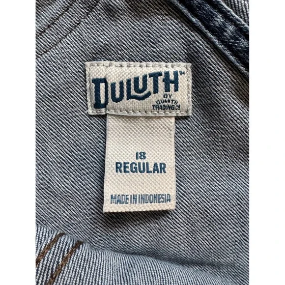 Duluth Trading Co. Denim Overalls Womens Size 18 Regular Blue Workwear - Picture 5 of 7